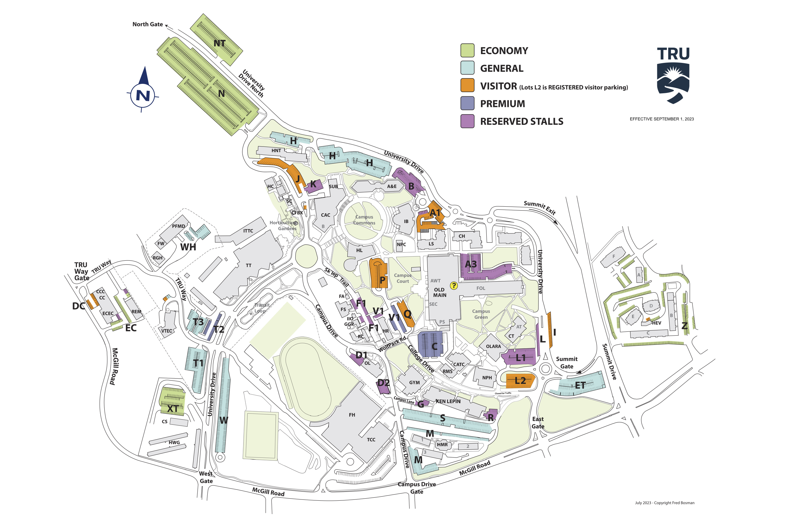 Parking Tiers Fall 2022